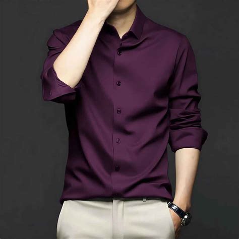 Mens Regular fit solid cut Away collar Party shirt | WholeWagon ...