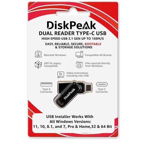 Buy Windows Bootable USB Drive 64GB - Plug & Play USB Installer for Win ...