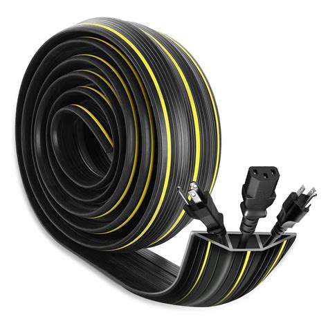 HASTHIP® 6.56ft Floor Cord Cover Protector Heavy Duty PVC Cuttable ...
