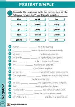Image result for Present Simple Negative Multiple Choice