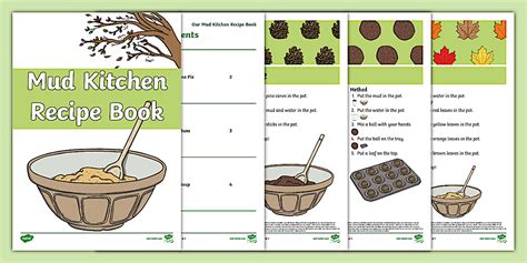 Autumn Pine Cone Pie Mud Kitchen Recipe Booklet - EYFS