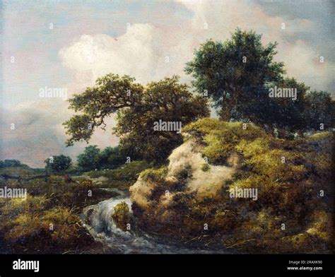 Jacob van Ruisdael, Landscape with Dune and Small Waterfall, painting ...