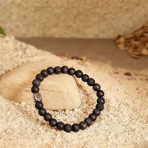 Buy Lava Stone Buddha Bracelet for Healing & Calm - Divine Hindu