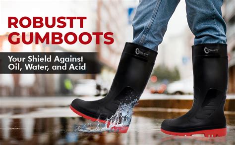 ROBUSTT Steel Toe Lightweight Gum Boots | Standard Steel Safety Shoes ...