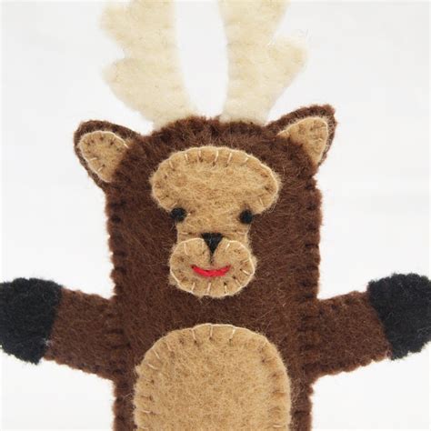 Buy Deer Felt Finger Puppet Animal Puppet Storytime Puppet Online in ...
