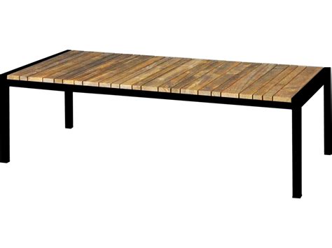 Kettler Fitz Roy Aluminum Lava Rectangular Robust Teak Top Patio Coffee ...