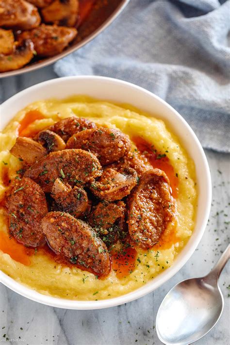 Cajun Sausage and Mushrooms with Spaghetti Squash Mash – Cajun Sausage ...