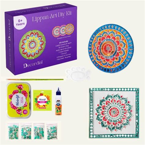 Decordial Square Premarked Lippan Art & Craft Material Kit for Adults ...