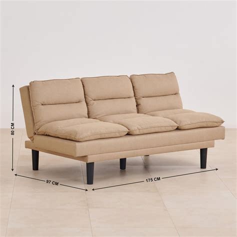 Buy Cady Fabric 3-Seater Sofa Bed - Brown from Home Centre at just INR ...
