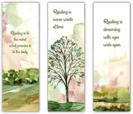 ISEE 360® 3 PCs Vintage Reading Quotes Printed Bookmarks for Kids ...