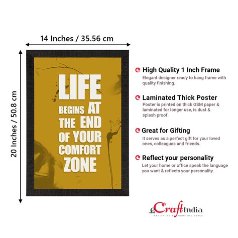 Life Motivational Quote Satin Matt Texture UV Art Painting- eCraftIndia ...