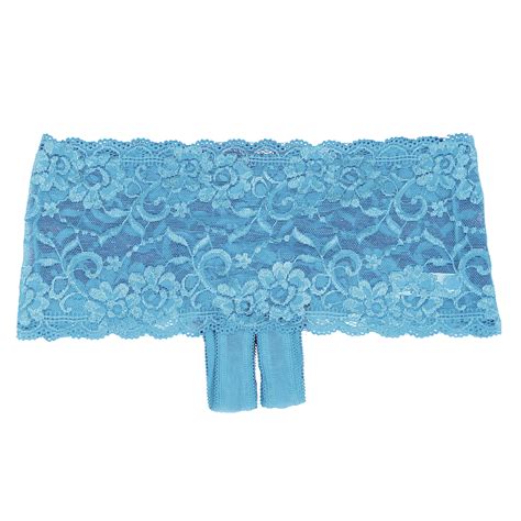 Shirley of Hollywood Open Crotch Boyshort - Turquoise | Janet's Closet