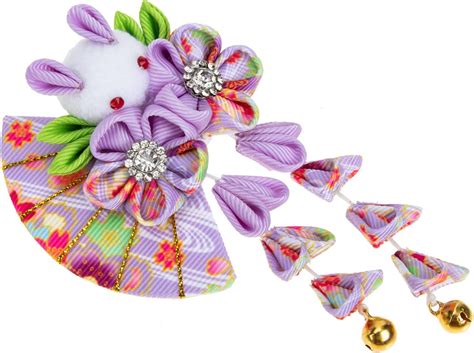 Amazon.com : VINTORKY Lovely Tassel Hair Clip Japanese Style Cloth ...