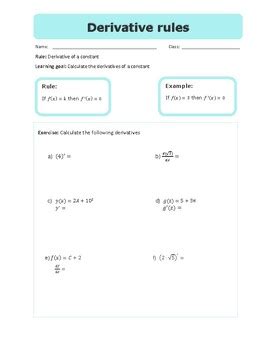Image result for Constant Rule Examples