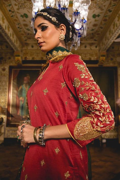 Chanderi Kurta Gotta Pati Zari Imama Maroon Sharara Set With Organza D