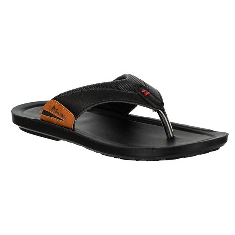 Aerowalk Men Black Thong Style Sandal with Textured Upper (NVN9_BLACK ...