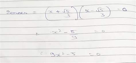 Find all the zeroes of the polynomial 3X4 +6X3 – 2X2– 10X – 5. If two ...