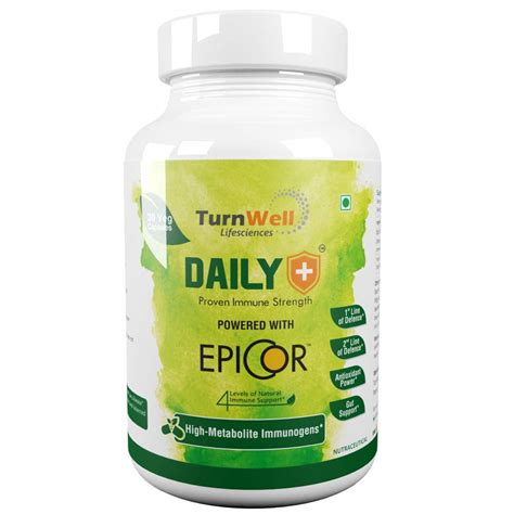 Buy TurnWell's DAILY Plus, Powered with EpiCor, 500 mg, 30 Veg Capsules ...