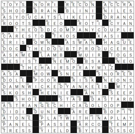 Sunday LA Times Crossword Answers Archives - LA Times Crossword