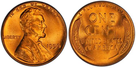 1956 1C, RD (Regular Strike) Lincoln Cent (Wheat Reverse) - PCGS CoinFacts