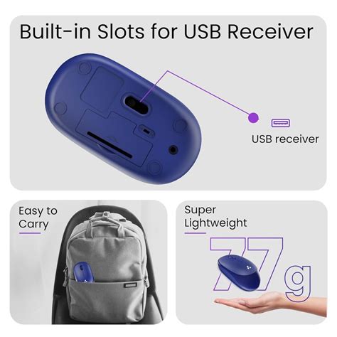 Ambrane Wireless Mouse, 1600 DPI, Silent Click, 2.4GHz with USB Dongle ...