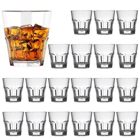 Whiskey Glass 5 oz,QAPPDA Shot Glass Old Fashioned Cocktail Glasses ...