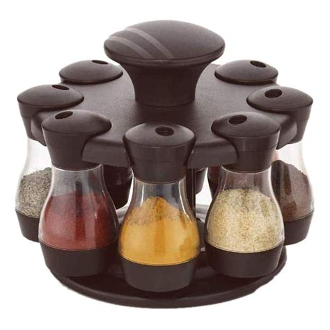 Kuber Industries 2 Pieces Multipurpose Revolving Plastic Spice Rack 8 ...