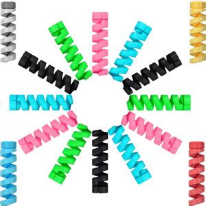 Erza 16pcs Spiral Charger Spiral Charger Cable Protectors for Wires ...