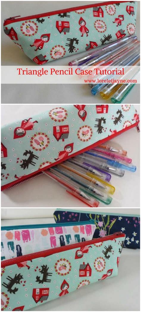 Image result for Zippered Pencil Case Pattern Triangle