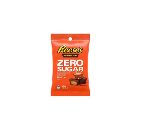 Reese's Zero Sugar Miniatures Chocolate Candy Peanut Butter Cups 85g ...