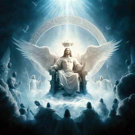 God Jesus Christ With Angels Canvas Wall Print Art, Angels Lovers ...