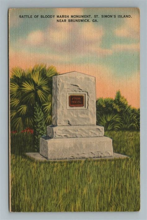 Battle of Bloody Marsh Monument St Simon's Island Brunswick Georgia GA ...