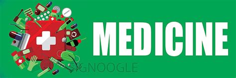 SIGNOOGLE® Medicine Sign Stickers For Wall Lab Hospital College School ...