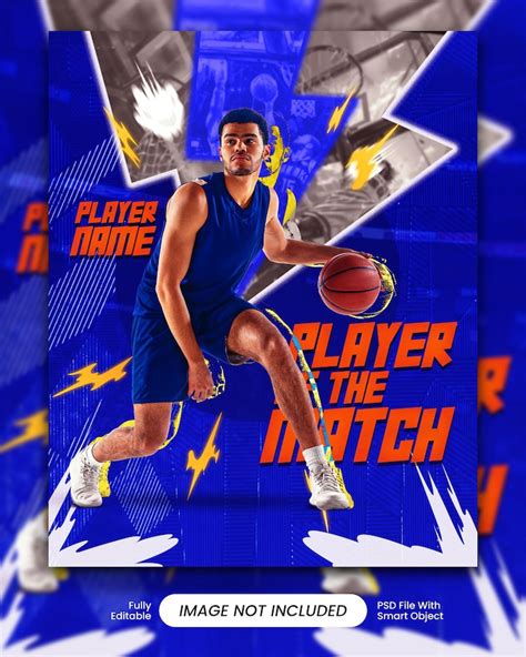 Player of the match poster design | Premium PSD