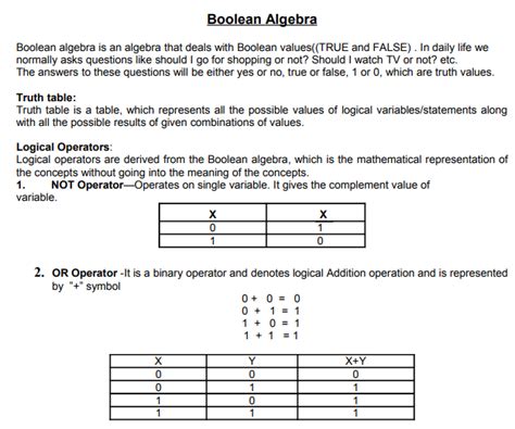 Image result for Boolean Algebra Class 12 Computer Science