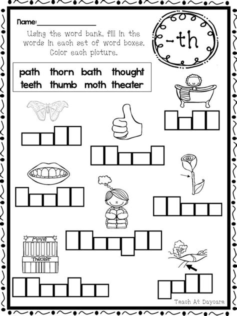 Buy 10 Printable Digraphs Box Writing Worksheets. Kindergarten-2nd ...