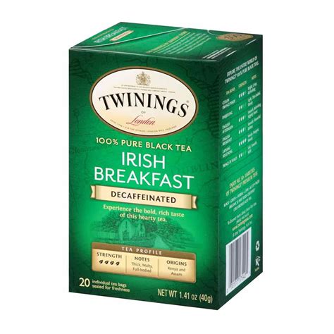 Twinings Irish Breakfast Decaffeinated Tea Bags 20s – Brits R U.S.