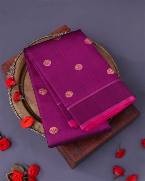 Fandango Purple Kanchi Silk Saree – House of Ishwari