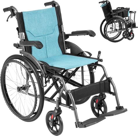VEVOR Wheelchair, Durable Aluminum Alloy Ultra-Lightweight Wheelchairs ...