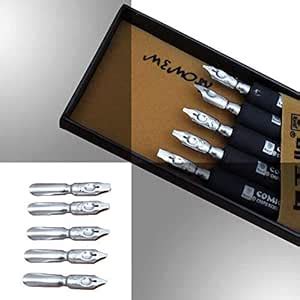 Memory Series Calligraphy Dip Pen Wood Comics Pen 5 Holder & 7 Nib Set ...