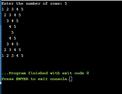Image result for Consecutive Number Pattern Java