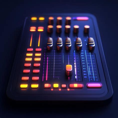 3d sound mixer icon music and audio illustration logo | Premium AI ...