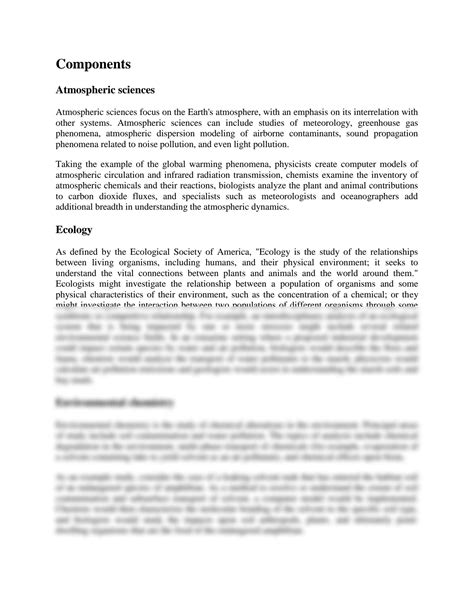 SOLUTION: Environmental science what is environmental science - Studypool