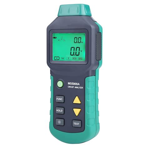 GFCI RCD Tester, With Power Cable LCD Circuit Analyzer, for Voltage To ...