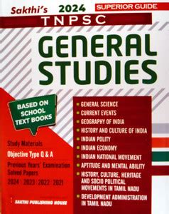 TNPSC Exam Guide for General Studies (New Syllabus - Based on School ...