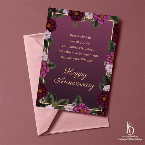 KS Elegant Purple Floral Greeting Card – KS ARTS COLLECTION
