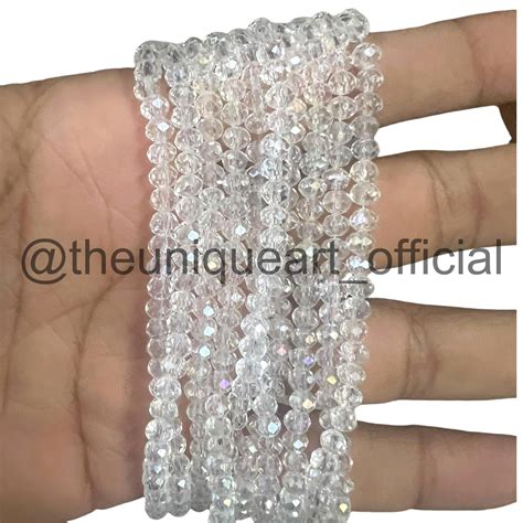 Transparent Rainbow 4mm Crystal Beads – The Unique Art
