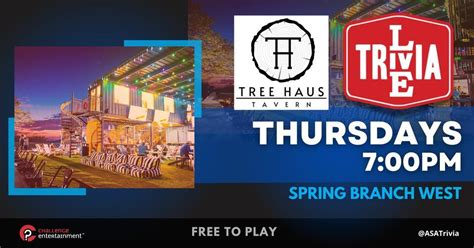 FREE Live Trivia Nights at Tree Haus Tavern, The Tree Haus Tavern ...