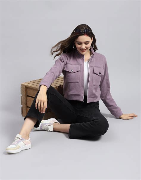Buy Women Purple Solid Turtle Neck Full Sleeve Sweatshirt Online in ...