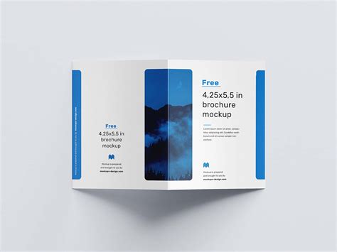Free US Format Bifold Brochure Mockup (PSD)